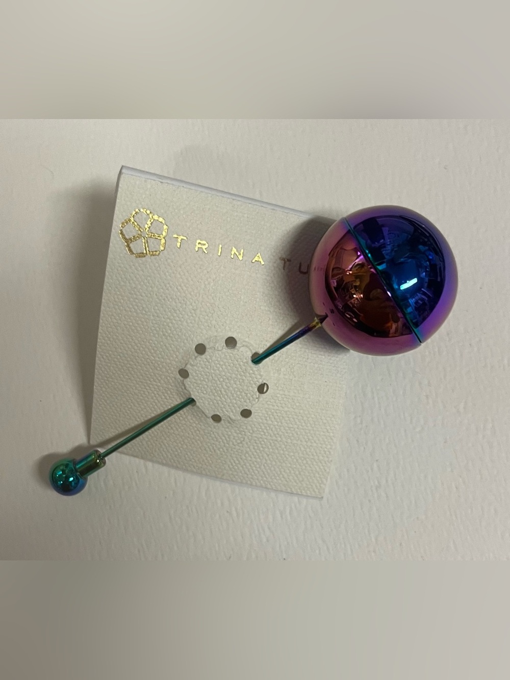 Trina Turk Iridescent Multicolor Orb Brooch